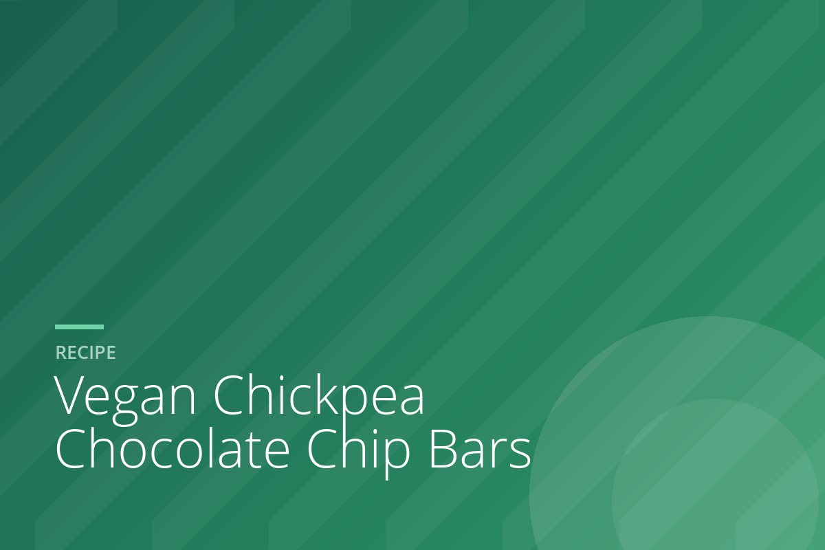 Vegan Chickpea Chocolate Chip Bars